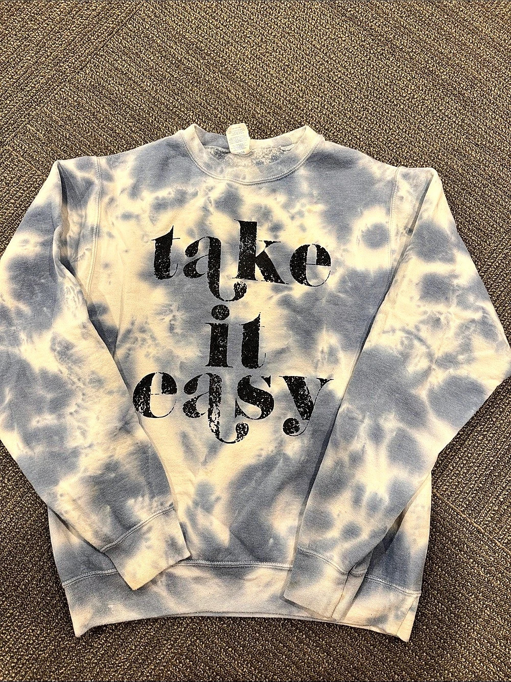 PORT & COMPANY Tie-Dye Crewneck Sweatshirt Size Small